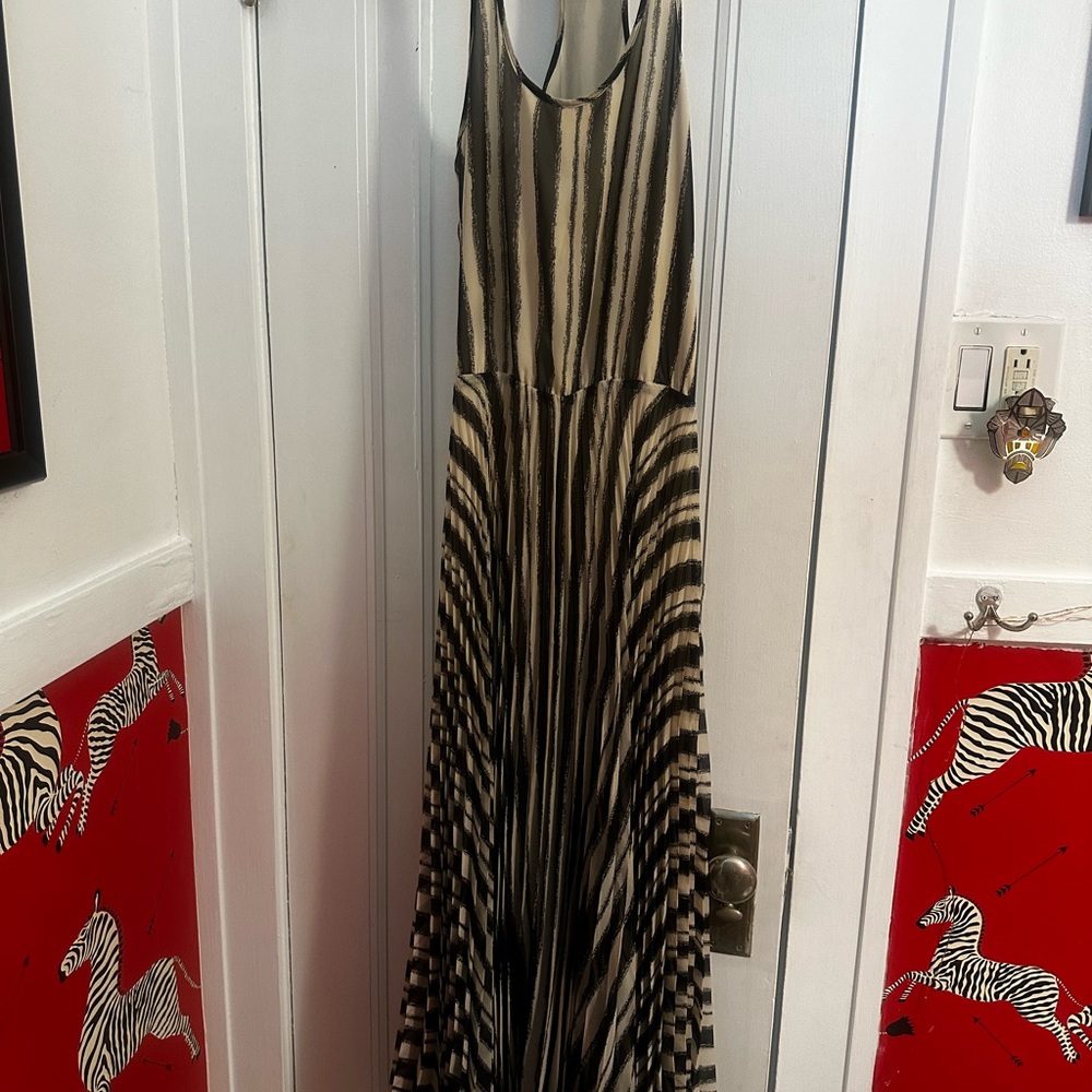 Striped Black and White Maxi Dress